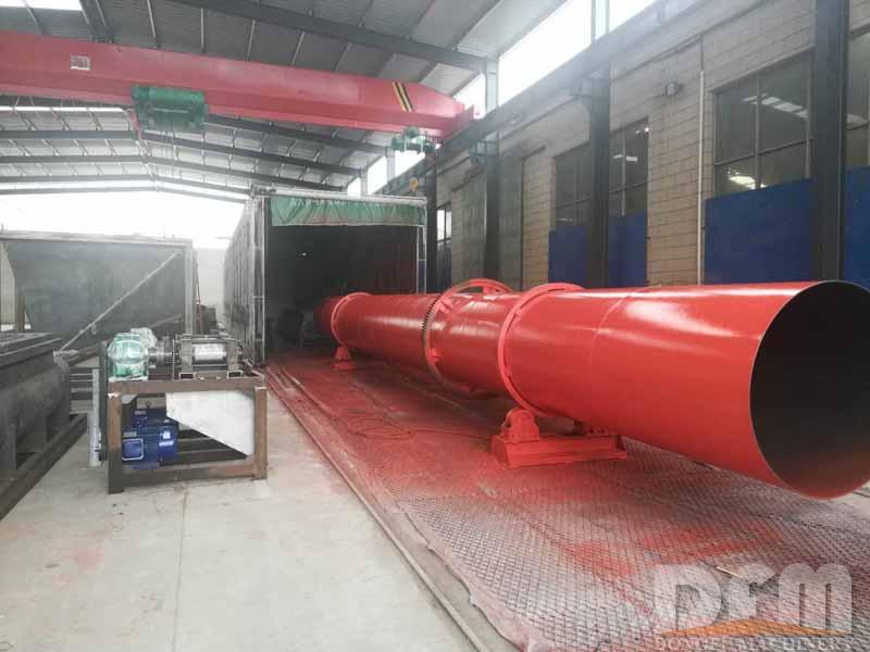 New rotary drum dryer just finished painting